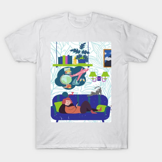 Just Chilling, Dreaming! T-Shirt by SomebodyArts